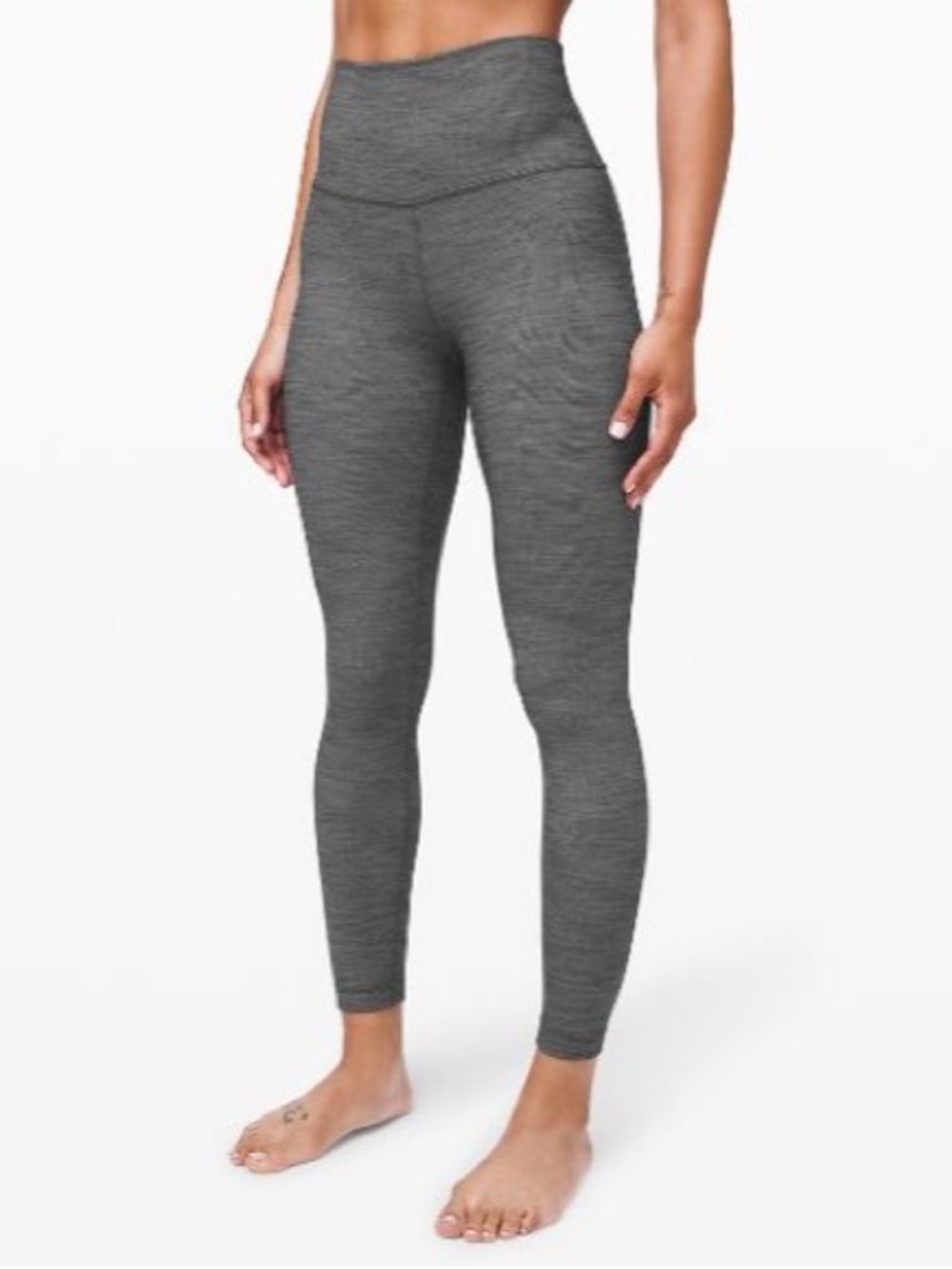 Lululemon Athletica high-rise pant 25” Mini Heathered Herringbone Heather Grey